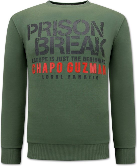 Chapo Guzman Prison Break Heren Sweater - Groen