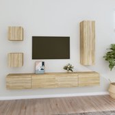 The Living Store TV-meubelset - Sonoma eiken - 30.5 x 30 x 30 cm / 30.5 x 30 x 110 cm / 100 x 30 x 30 cm