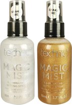 Spray fixateur éclairant Technic Magic Mist - Or 24 Gold- Irisdescent (lot de 2)