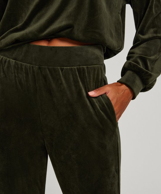 Hunkemöller Petite Joggingbroek Velours Groen L - Hunkemöller