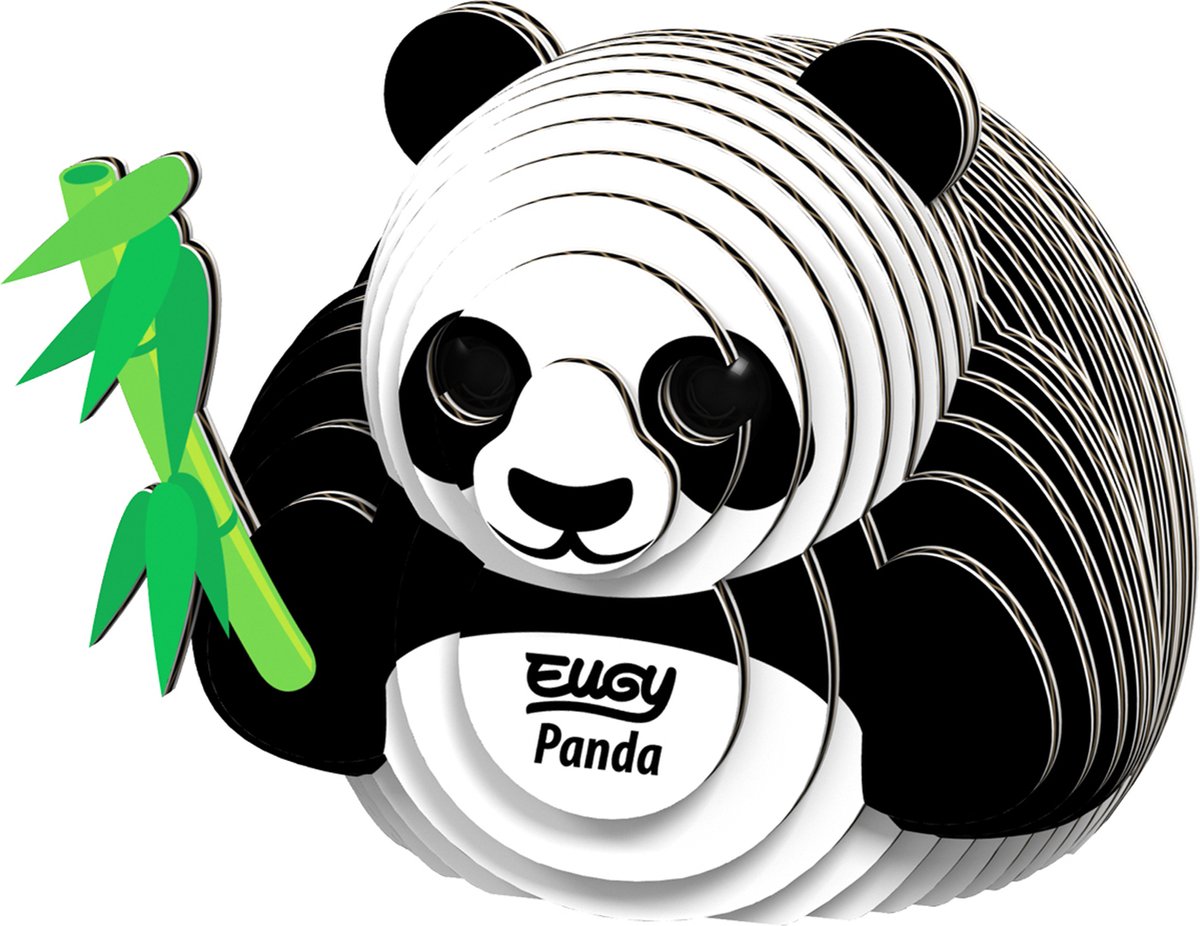 EUGY 3D Puzzel - Panda - Wilde Dieren - Duurzaam - Verzamel Ze Allemaal - 6 Jaar — afbeelding 2