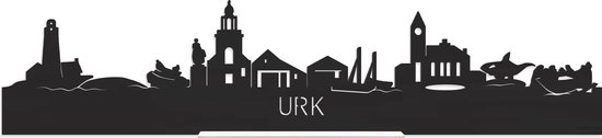Standing Skyline Urk Zwart hout - 40 cm - Woon decoratie om neer te zetten en om op te hangen - Meer steden beschikbaar - Cadeau voor hem - Cadeau voor haar - Jubileum - Verjaardag - Housewarming - Aandenken aan stad - WoodWideCities