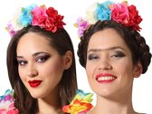 Halloween/horror verkleed diadeem/tiara - met grote bloemen - kunststof - voor dames/meisjes
