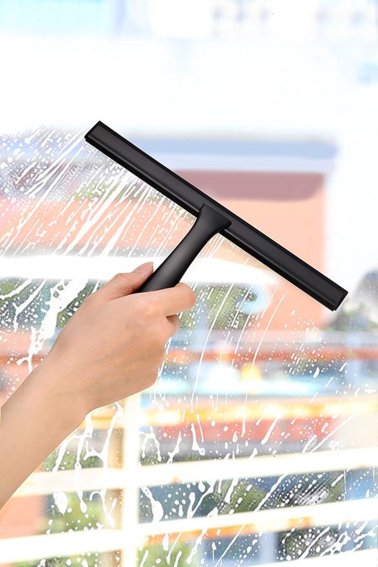 Douchewisser van roestvrij staal in zwart trekker douche flitsch bad