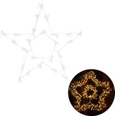 Cheqo® Éclairage de Noël Star - Décoration de Décorations de Noël - Décorations de Noël - Illuminations de Noël - Étoile de Noël - 250 LED - Wit Chaud - 60cm