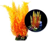 Aquarium Kunstplant Myriophyllum Rood - Realistisch - 30 cm - Aquarium Decoratie - Lange bladeren - Blad - Op nepsteen - Nepplanten voor aquarium - Kunstmatige aquariumplanten - Planten / plant - Voor aquaria - Geschikt voor zoet- en zoutwater