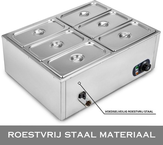 Happyment Buffetwarmer PRO - Buffetwarmer Electrisch - Chafing Dish - Warmhoudbakken - 6 Delig — afbeelding 2