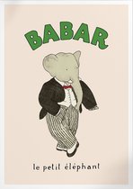 Babar The Little Gentleman (Babar de Olifant) | Poster | A4: 21 x 30 cm