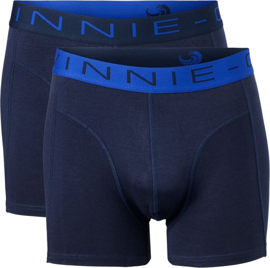 Vinnie-G Boxershorts 2-pack Navy - Maat XXL - Heren Onderbroeken Donkerblauw - Geen irritante Labels - Katoen heren ondergoed