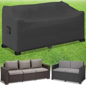 Afdekking voor terrasbank, tuinbankafdekking, waterdicht, 420D Oxford-weefsel, afdekking voor tuinbank, waterdicht, winddicht, uv-bestendig (213 x 94 x 65/89 cm)