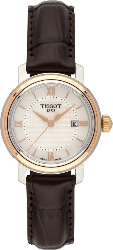 Tissot Bridgeport Lady T0970102611800 Horloge - Leer - Bruin - Ø 29 mm