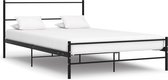 The Living Store Metalen Bedframe - Zwart - 205 x 167 cm - Massieve constructie