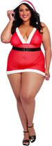 Dreamgirl (All) Santa Cutie Halter Bralette & Minirok Set - Plus Size red/white OSQ