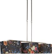 QAZQA combi delux - Moderne Flood light verstraler spot wand en plafond voor boven de eettafel | in eetkamer - 3 lichts - L 1180 mm - Multicolor -  Woonkamer