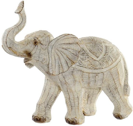 Decoratieve figuren DKD Home Decor Hars Olifant (27 x 12 x 24.5 cm)