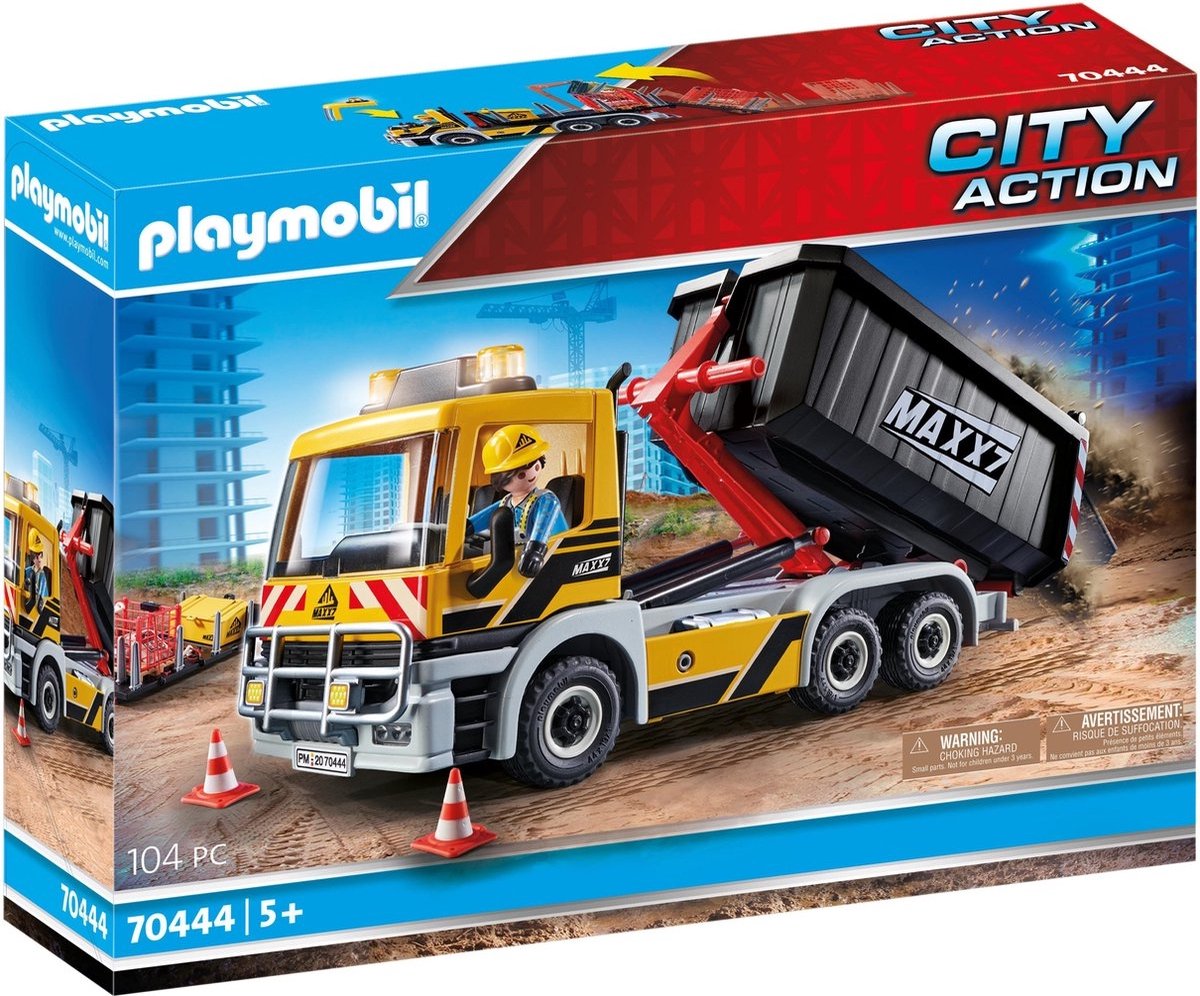 PLAYMOBIL City Action Camion avec benne et plateforme interchangeables -  70444
