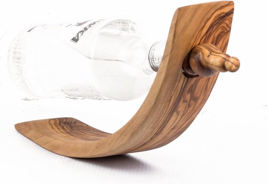 Porte-Bouteille Bois D’Acacia Massif 28 Cm – Support Vin Naturel, Trou 3 Cm, Décoration Table & Idée Cadeau