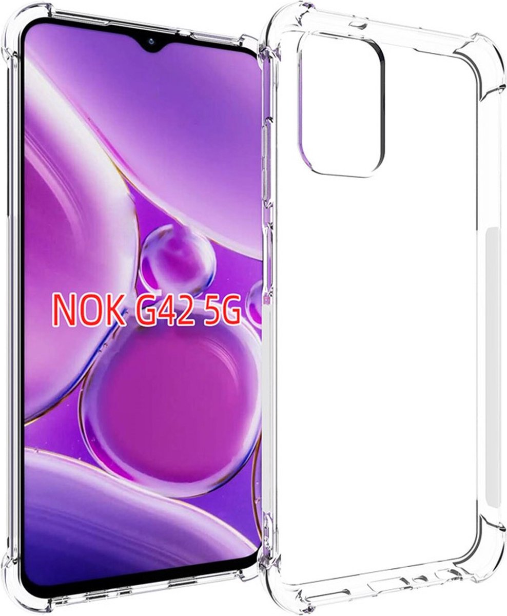 Anti-shock Back Cover voor de Nokia G42 Transparant