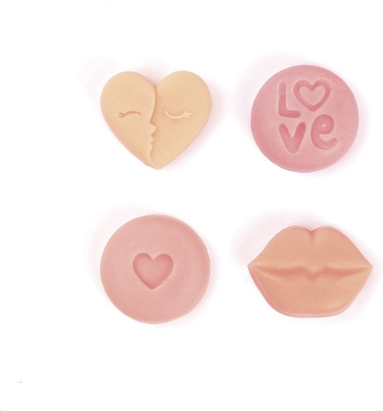 Cubes parfumés Moule à couler 4x4x1,5 cm Love 4 pièces