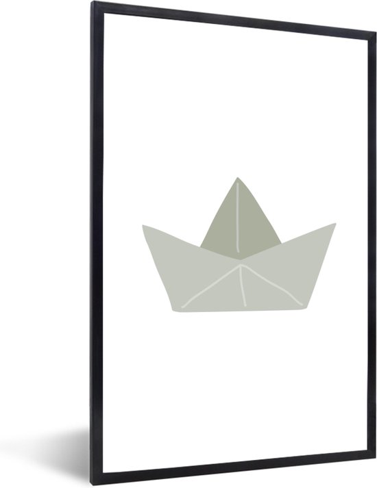 Cadre photo avec affiche - Origami - Bateau - Papier - Enfant - 20x30 cm - Cadre pour affiche