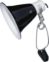 Komodo Black Dome Clamp Lamp Fixture - Éclairage Terrarium - 14 cm - 60W