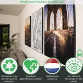 Akoestische panelen - Geluidsisolatie - Akoestische wandpanelen - Akoestisch schilderij AcousticPro® - paneel pauwenveer - design 393 - Premium - 120x170 - Wit- Wanddecoratie - woonkamer - geluidsdemper - studio schuim