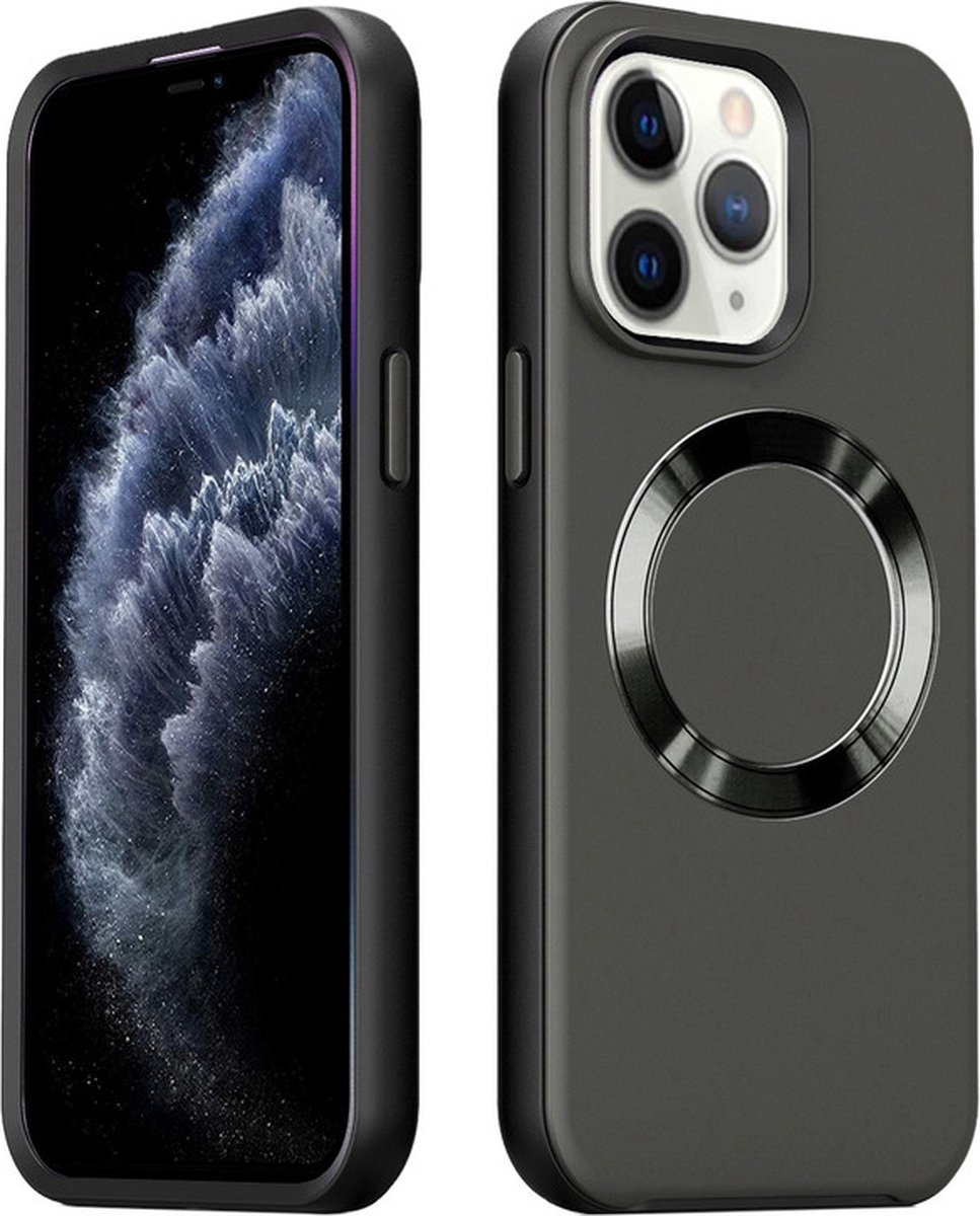 iPhone 15 Hoesje - Back Case Cover - Magsafe Compatible - Zwart - Provium