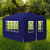 The Living Store Paviljoen - 4x3x2.55m - Blauw - Uv- en waterbestendig