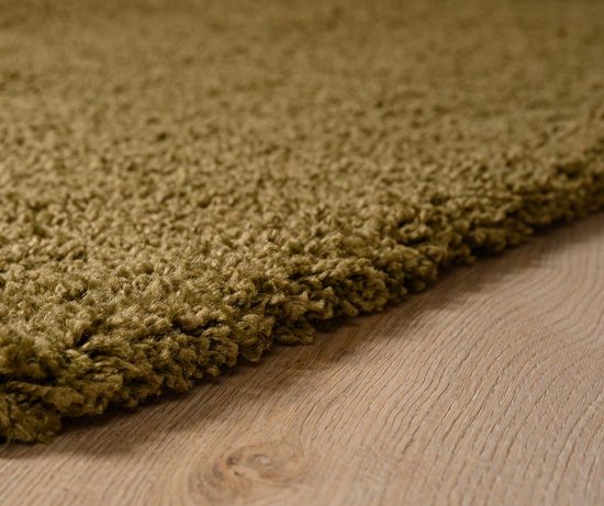 Tapis shaggy uni Shaggy Trend - vert olive 80x150 cm