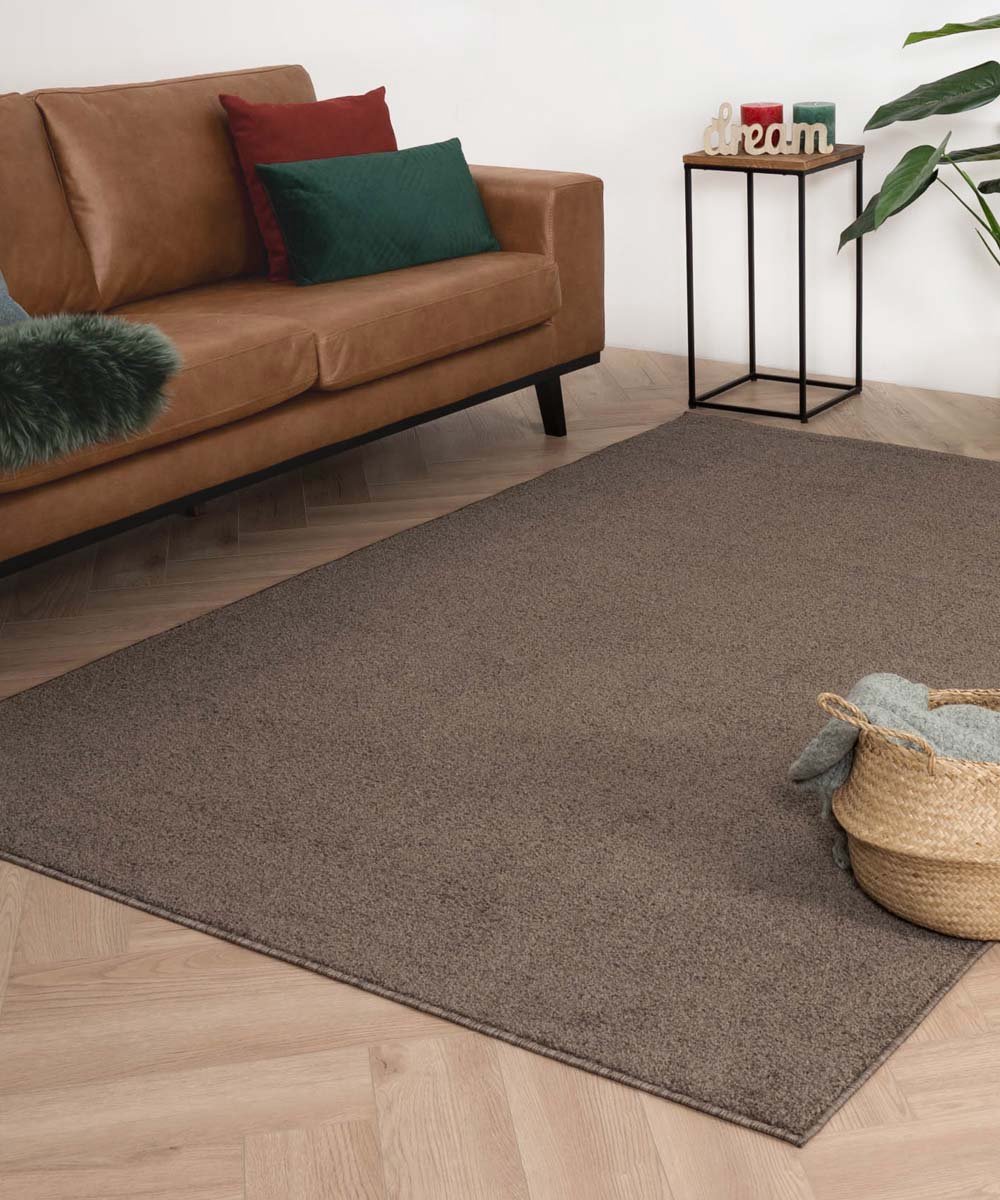 Laagpolig vloerkleed - Fine mokka 160x230