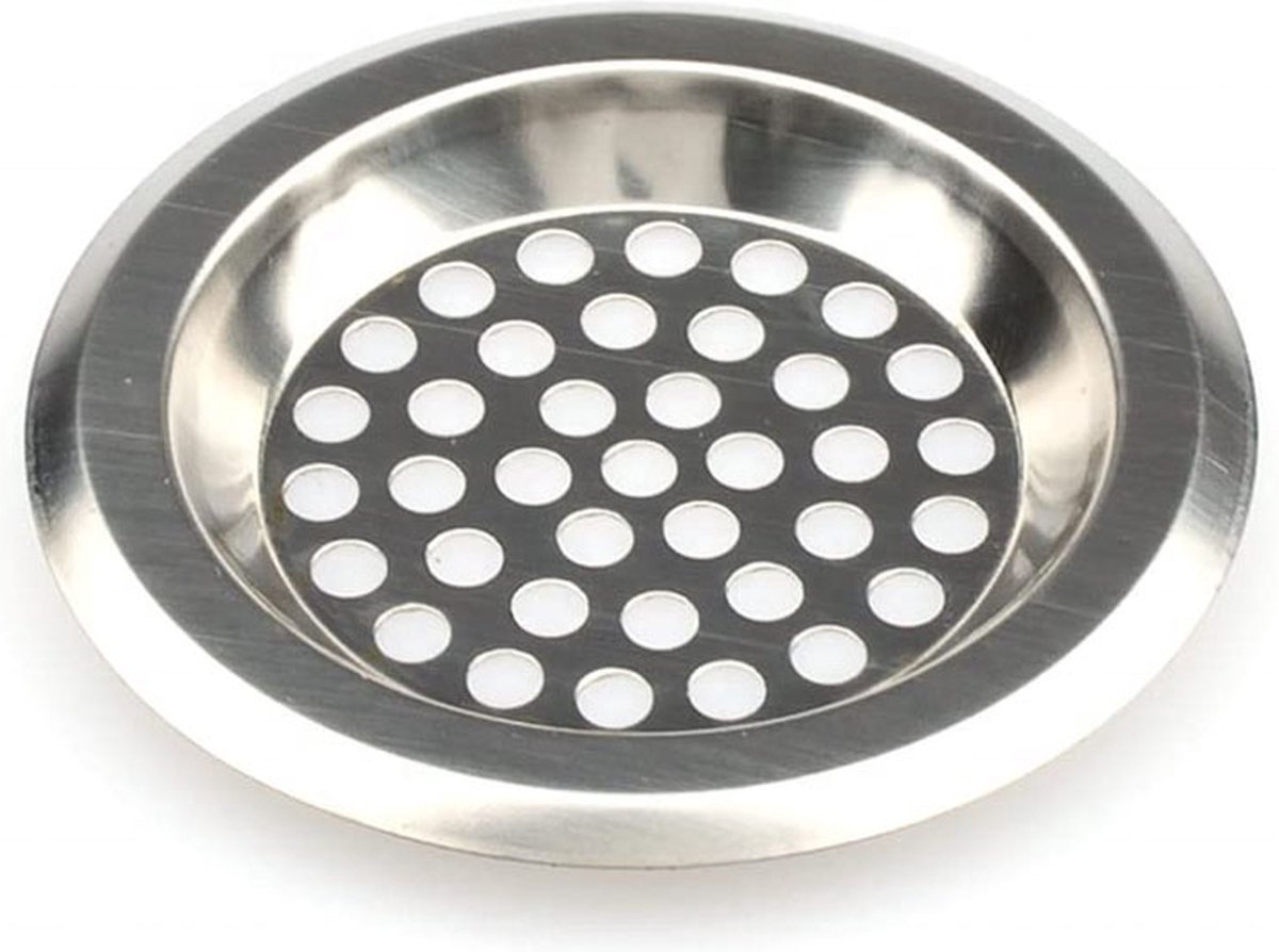 Goedkoopste Luxe RVS gootsteen zeef Ø74 - 46mm - gootsteenstop - afvoerzeef - korfplug - gootsteenbakje