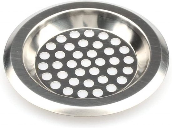 Luxe RVS gootsteen zeef Ø74 - 46mm - gootsteenstop - afvoerzeef - korfplug - gootsteenbakje