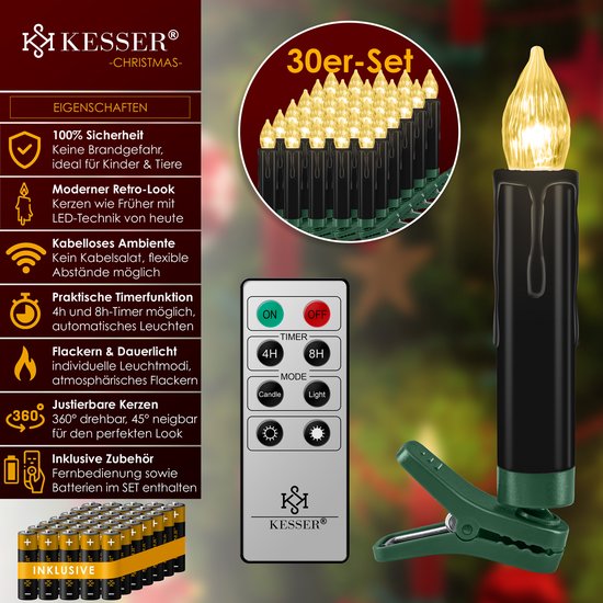 KESSER® Kerstboomverlichting Incl. Batterijen Draadloos