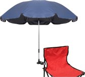 Parasol voor stoel met verstelbare klem, oppervlak 115 cm, UPF 50+, met parapluklembevestiging voor terrasstoelen, strandstoelen, kinderwagen, rolstoelen en golfwagen