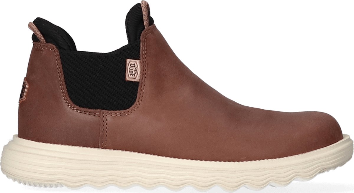 HEYDUDE Branson Craft Leather Dames Boots Coffee Bruin