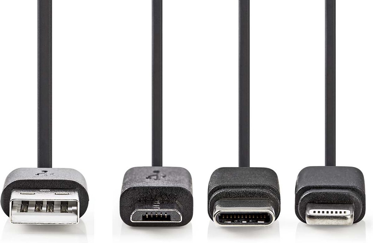 Nedis 3-in-1-kabel | Ccgl60620bk10 | Zwart
