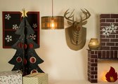Decoratie - Kartonnen Dierenkop - Rendier - Kerstcadeau Wanddecoratie - 37x60x46 cm - Hobbykarton - KarTent