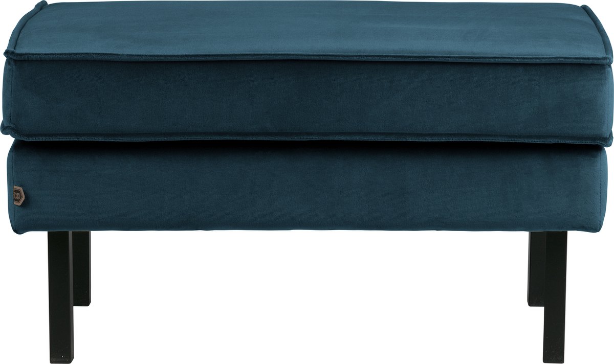 BePureHome Rodeo hocker op poten - Velvet - Blue - 45x84x54