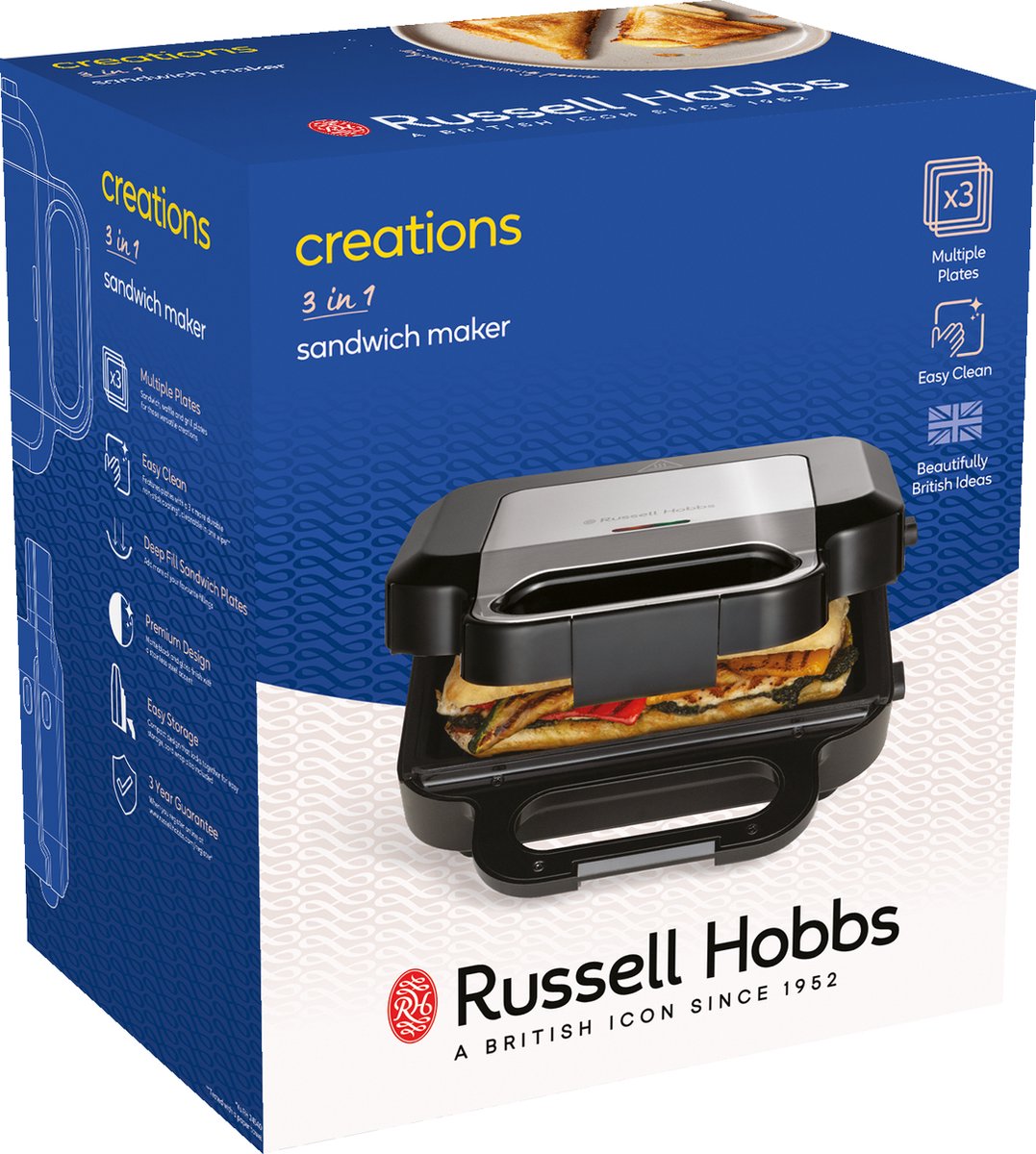 GAUFRIER 3 EN 1 RUSSELL HOBBS