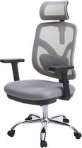 Bureaustoel MCW-J92, bureaustoel, ergonomisch, verstelbare lendensteun en armleuning ~ grijs