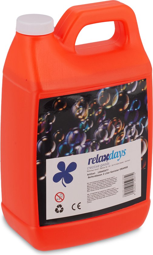 Foto: Relaxdays bellenblaas navulling 2 liter bellenblaas vloeistof bellenblaas zeep sop