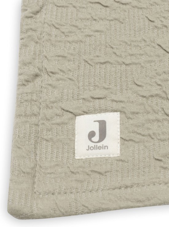 Jollein Boxopbergzak Soft Waves, Olive green - GROEN