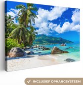 Peintures sur toile - Plage - Mer - Tropical - 120x80 cm - Décoration murale