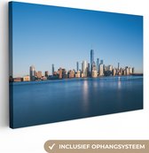Canvas Schilderij New York - Skyline - Blauw - 60x40 cm - Wanddecoratie