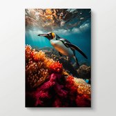 Canvas - Coral Reef Penguin - 20x30 cm