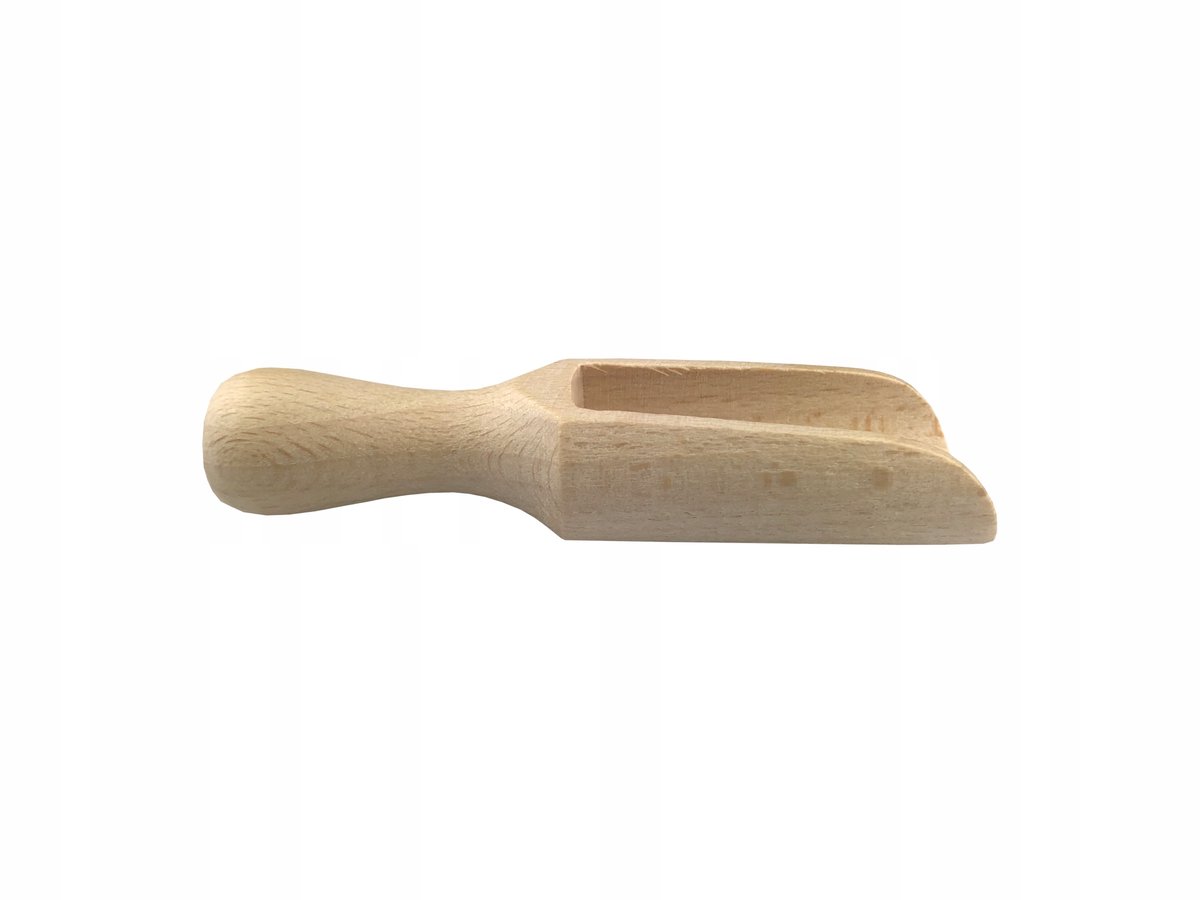 Houten schepje voor kruiden, zout en thee - 9 cm