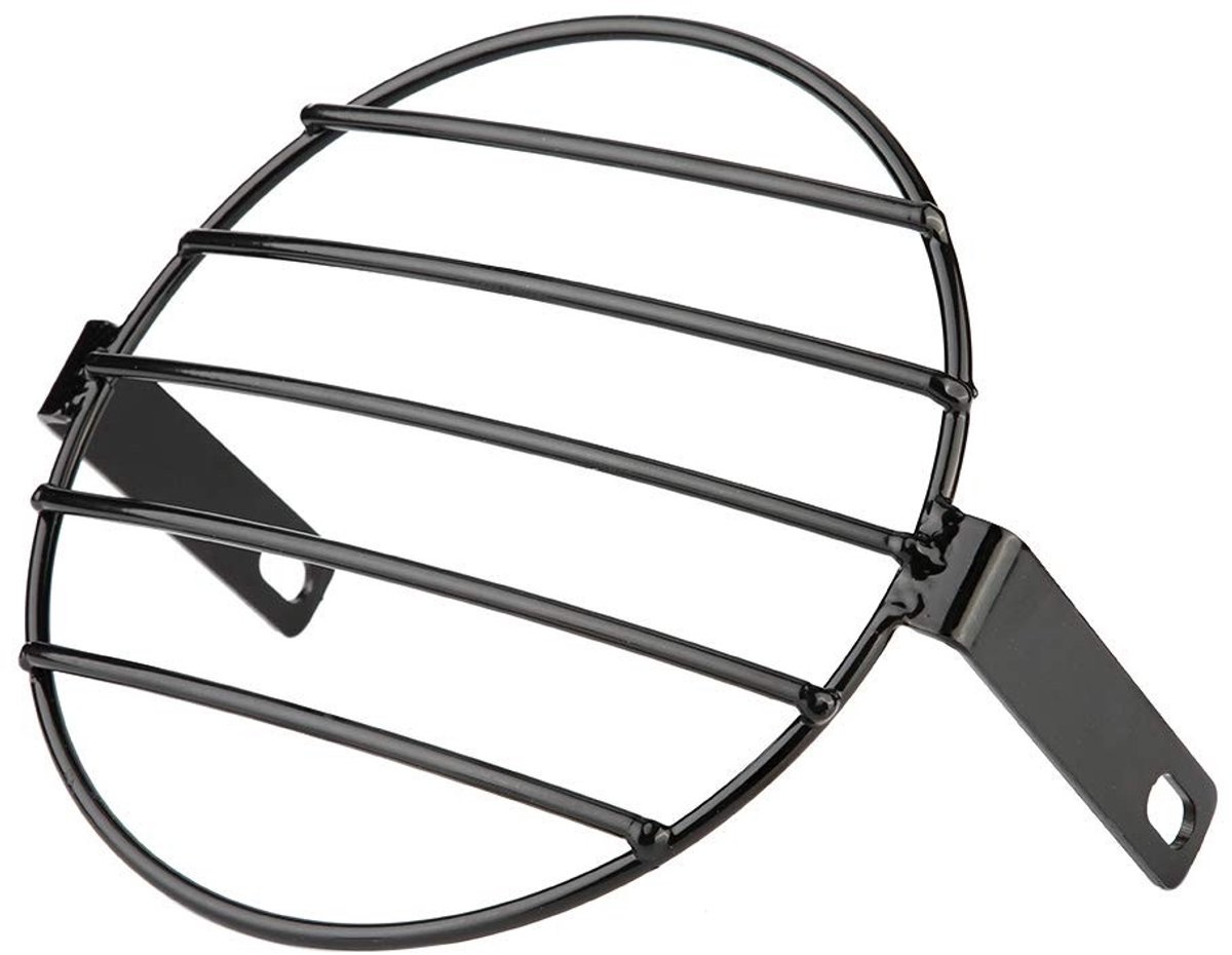 Dailygoods- Afdekking Koplampen 7 Inch - Retro Metalen Grill - Zwart - Duurzaam IJzer - Eenvoudig te Installeren - Bescherming en Zichtbaarheid - Koplamprooster