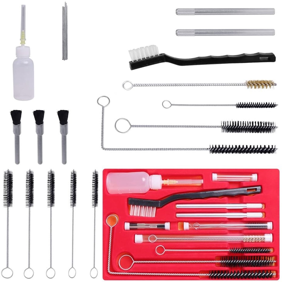 Dailygoods - 22-delige Reinigingsset voor Spuitgereedschap met Opbergkoffer