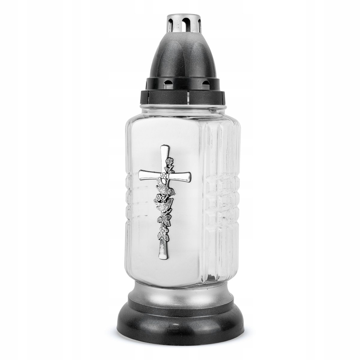 Kaars Kapelkruis 28 cm Zilver DP737 met inzetstuk