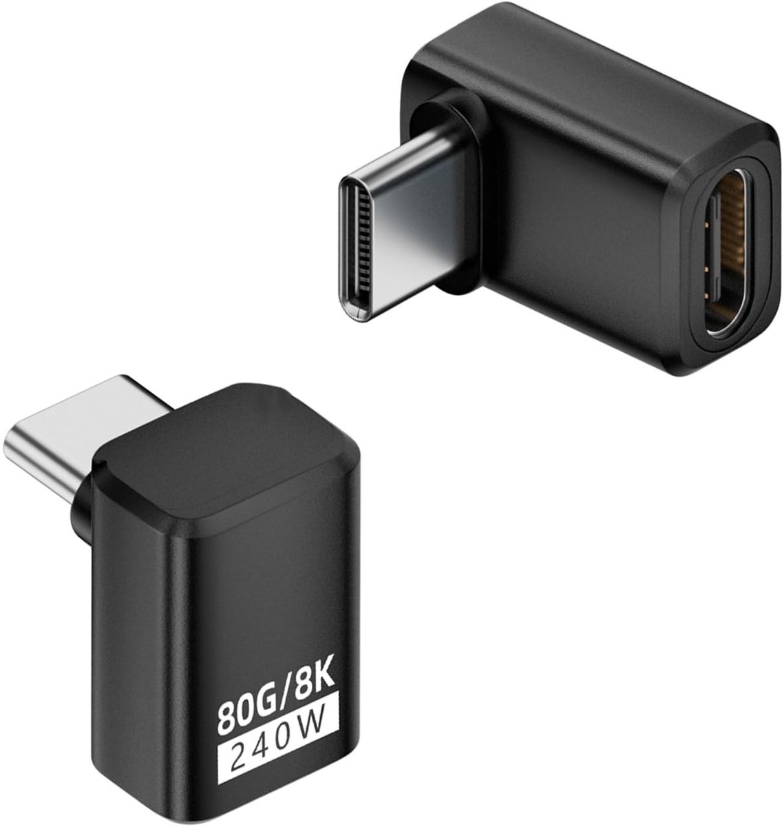 Dailygoods - 90° Hoek USB4 2.0 Type C Adapter voor Snel Opladen